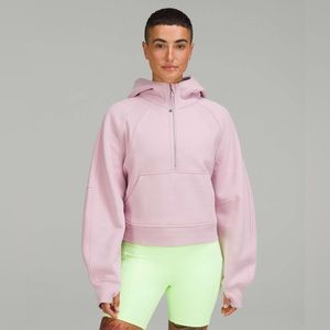 Lululemon Oversized Half-Zip Scuba in Pink Peony RARE